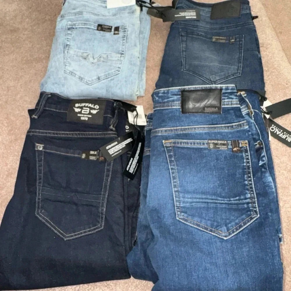 BUFALO JEANS SUPER MAX X CONTRASTED AND DARK DENIM SIZE 29/32 - Picture 15 of 16